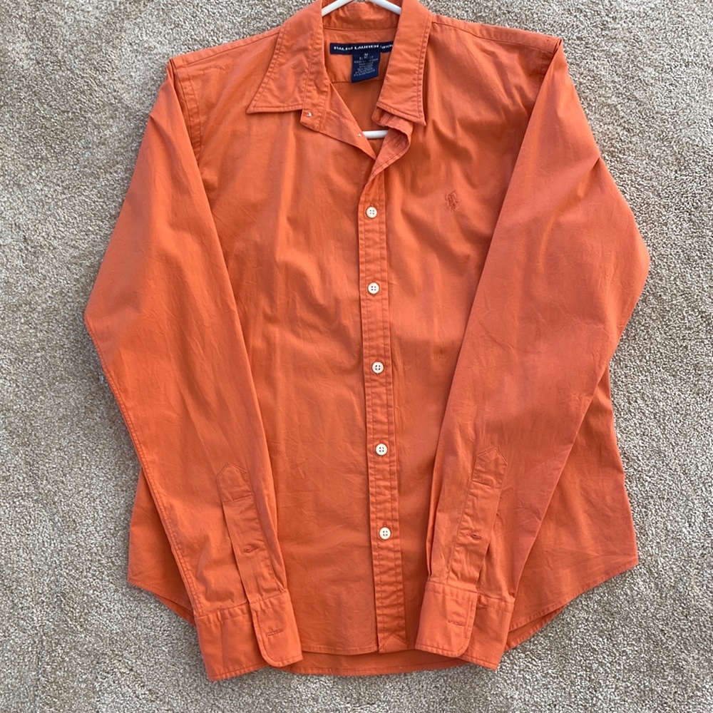 Ralph Lauren Orange Button-Down Shirt